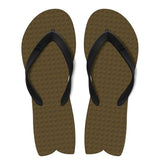 Men's Sustainable Flip Flops Fish Style Brown with Black Straps