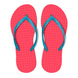 Women's Sustainable Flip Flops Watermelon with Turquoise Straps