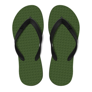 Men's Sustainable Flip Flops Army Green with Black Straps