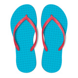 Women's Sustainable Flip Flops Turquoise with Watermelon Straps