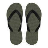 Men's Sustainable Flip Flops Military Green with Black Straps
